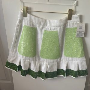 Queen of Sparkles lime skirt size Large